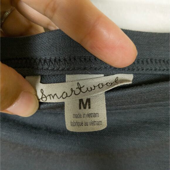 SMARTWOOL Grey Merino Wool Sanitas Asymmetrical A-Line Skirt Women's Medium - Picture 4 of 6